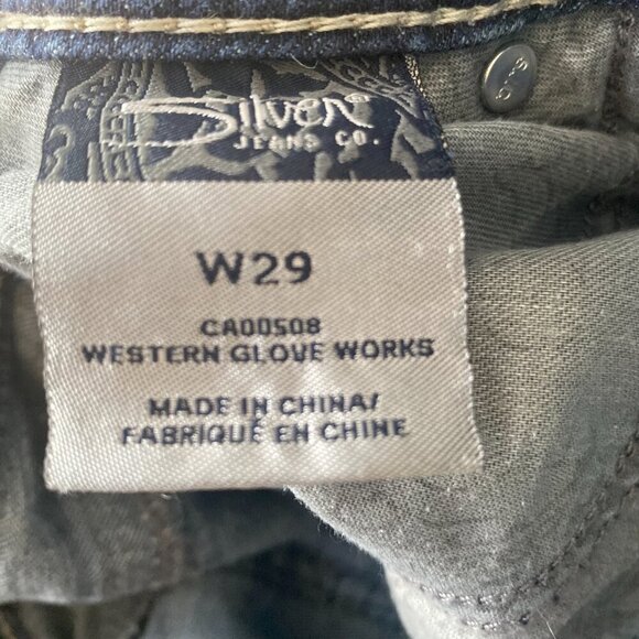 Silver Suki Mid Capri 3/4 Leg Crop Pants Denim Jeans Size 29 - Picture 7 of 8